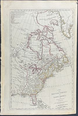 Jefferys, pub. 1775 - A Map of the British Empire in North America (Published January 10, 1774). 