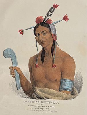 Lewis - O-Che-Na-Shink-Kaa or The Man That Stands And Strikes, A Winnebago Chief. This 