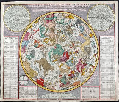 Visscher - Celestial or Star Chart of the Northern Sky [Planesphaerii Coelestis Hemisphaerium 