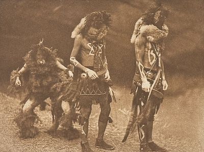 Edward Curtis - Tonenili, Tobadzischini, Nayenezgani - Navaho. This moving photogravure in 