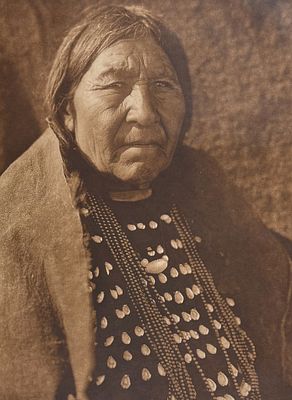 Edward Curtis, Folio - Stsimaki ("Reluctant-to-be-Woman") - Blood. This moving photogravure in 