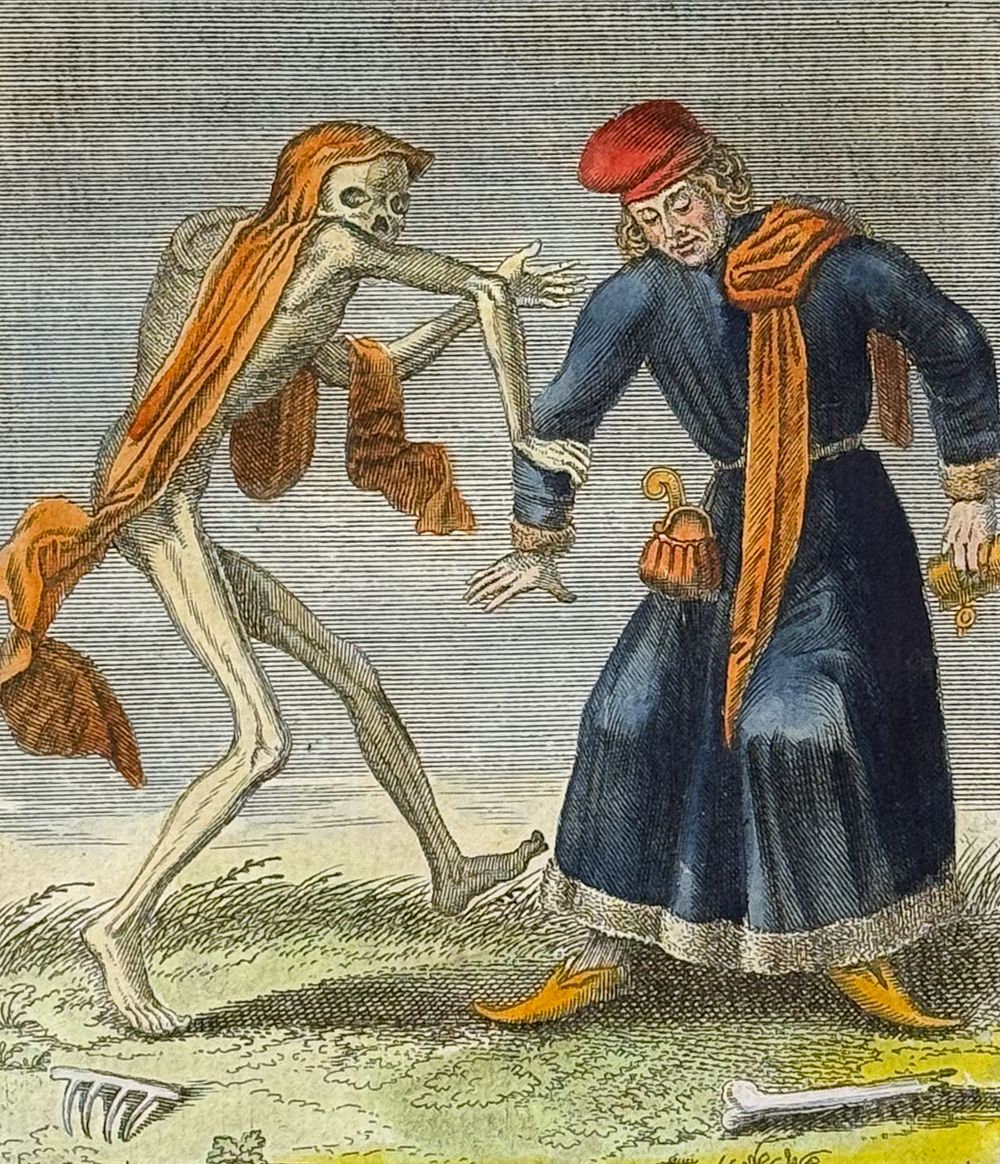 Merian - Dance of Death. 29. This rare and early engraving is from Matthaus Merian's 
La danse 