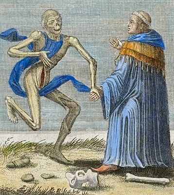 Merian - Dance of Death. 33. This rare and early engraving is from Matthaus Merian's La danse 