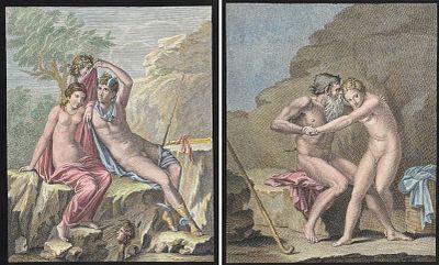 Bayardi after Paderni - Pair of Engravings of Nude Forms. This strong mythological engraving is 