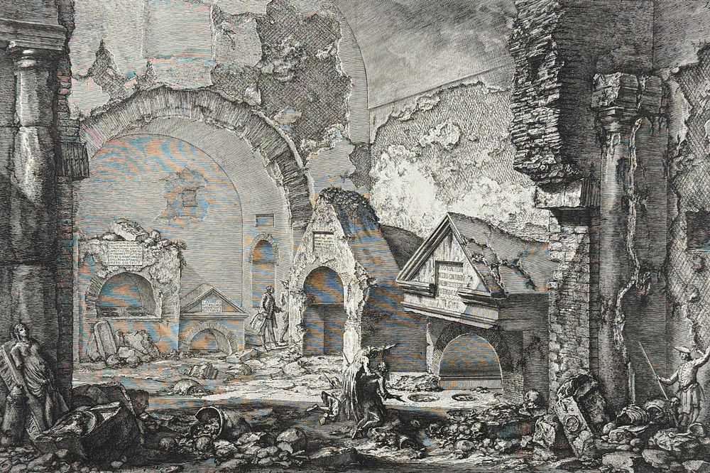 Piranesi - Veduta dell'Ingresso della Camera Sepolcrale di L. Arrunzio. 9. This outstanding 