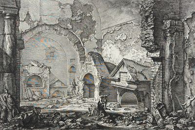 Piranesi - Sepolero di L. Arrunzio. 9. This outstanding folio etching is from Giovanni Battista 