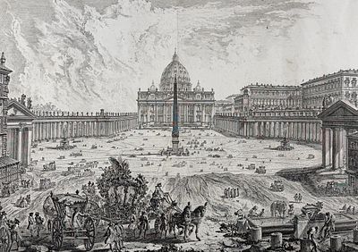 Piranesi, Folio - View of the Basilica and Piazza of St. Peter in the Vatican [Veduta della 