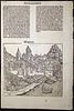 Schedel, pub. 1493 - View of Paris, France / Verso: View of Munich, Germany. This important and Image - 1