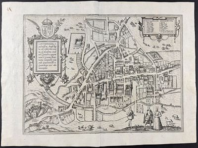 Braun & Hogenberg, pub. 1575 - View of Cambridge, England. This extraordinary engraving is from 