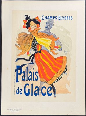 Maitres Affiches by Cheret - Palais de Glace. This first edition, folio lithograph after a 