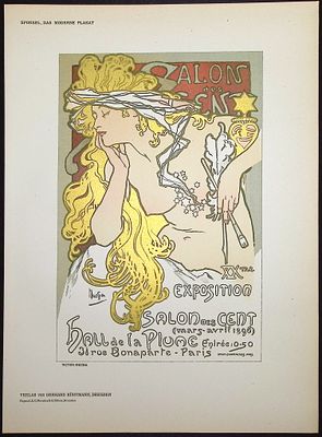 Sponsel by Mucha - Salon des Cent. This lithographed poster is from Jean-Louis Sponsel's Das 