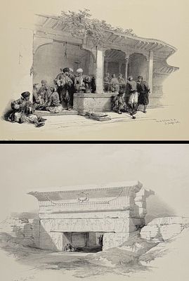 David Roberts - 6 Lithographs from Holy Land, Syria, Idumea, Arabia, Egypt, & Nubia. Included in 
