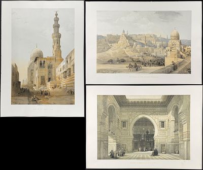 David Roberts - 5 Lithographs from Holy Land, Syria, Idumea, Arabia, Egypt, & Nubia. Included in 