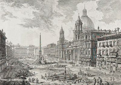 Piranesi, Folio - View of Piazza Navona upon the ruins of the Circus Agonalis [Veduta di Piazza 