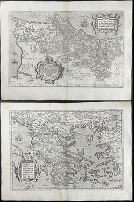 Ortelius - 6 Maps of Spain, Portugal, & Greece. Included in this lot: Map of Portugal Map of 