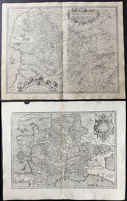 Ortelius - 4 Maps of France. Included in this lot: Map of Picardy, France Map of Artois, France 