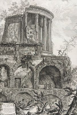 Piranesi, Folio - Another View of the Temple of the Sibyl in Tivoli [Altra Veduta del tempio 