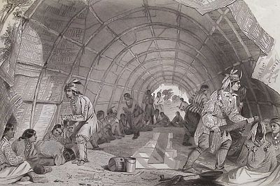 Eastman - Medicine Dance of the Winnebagoes. This historic engraving is from Mary Henderson 