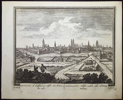 Schenck - View of Wrocław, Poland (Breslau). 46. This historic engraved city or port view is 