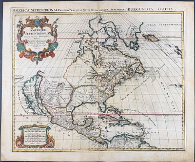 Jaillot & Mortier,pub. 1694 - Map of North America [Amerique Septentrionale Divisee en ses 