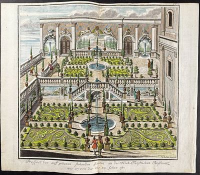 Volckamer - Gardens - Profpeet Des, auff gebauen ftehenden garten an Der Hoch- Furftlichen 
