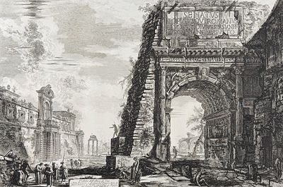 Piranesi, Folio - View of the Arch of Titus [Veduta dell'Arco di Tito]. This extraordinary large 
