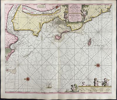 Van Keulen, Rare - Coastal Chart of Brittany / Beginning of Loire River. This extraordinary 