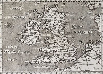 Cernoti & Magini's Ptolemy, pub. 1597 - Map of the British Isles (England, Scotland, Ireland). Th 