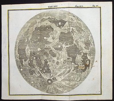 Rost - Surface of the Moon. This charming originally hand-colored celestial engraving is from 