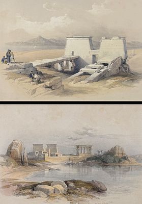 David Roberts, RSE - 8 Lithographs from Holy Land, Syria, Idumea, Arabia, Egypt, & Nubia. David 