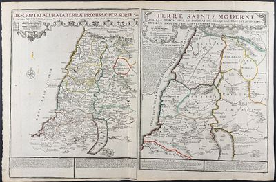 De Fer - Map of the Holy Land. This historic map is from Nicolas de Fer's Atlas or collection of 