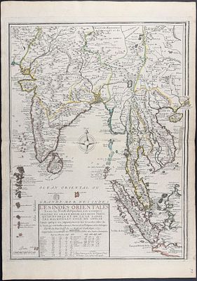 De Fer - Map of Southeast Asia (India, Maldives, Ceylon (Sri Lanka)). This historic map is from 