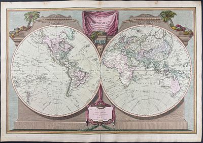 Laurie & Whittle - Map of the World. This exceptional map is from the very handsome atlas 