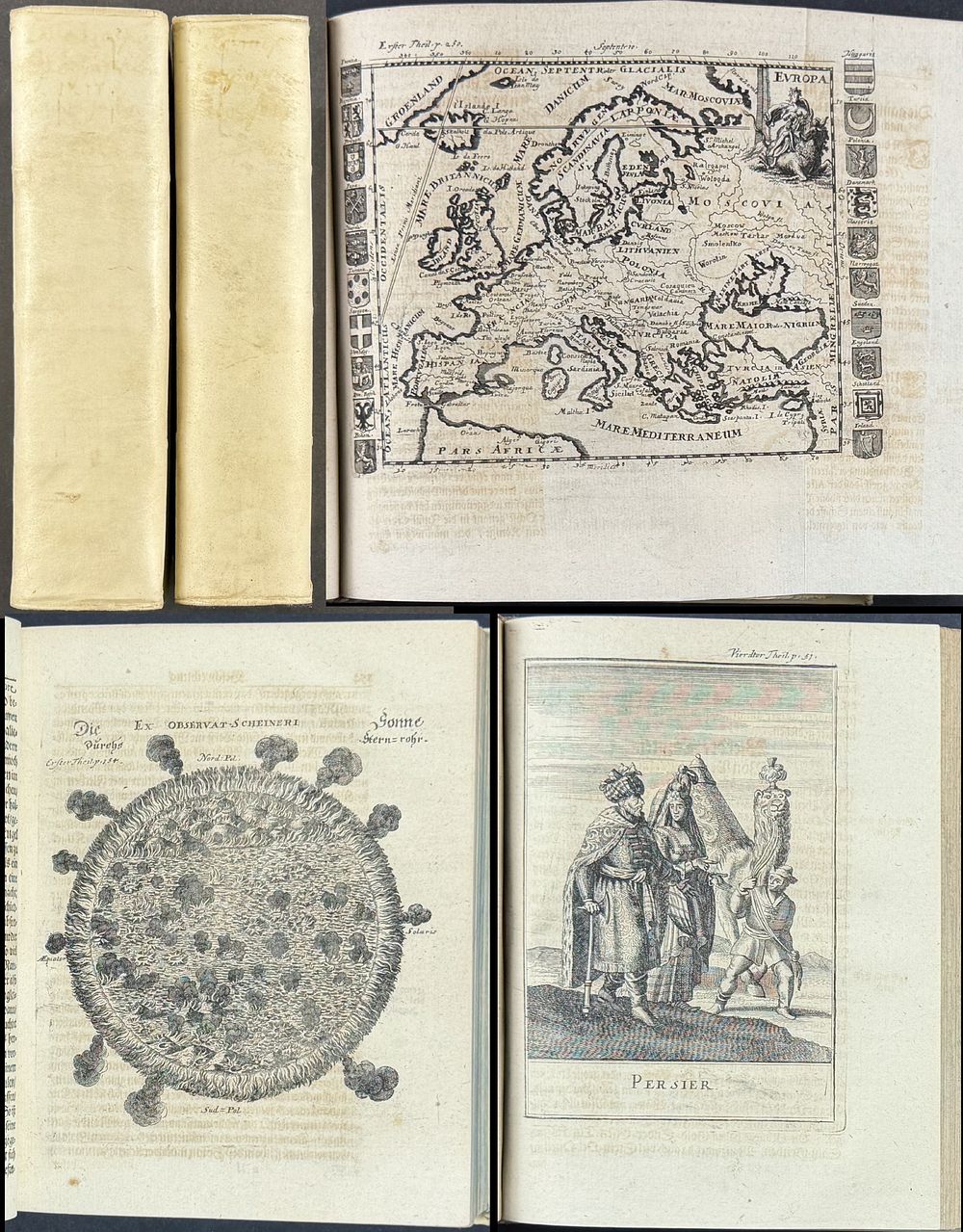 La Croix's Geographia Universalis - Two Volumes with 17 Maps, 55 Engravings, & 4 Frontispieces. T 