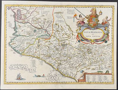 Jansson - Map of Southwest America (Mexico, California) [Nova Hispania, et Nova Galicia]. This 