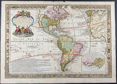 Desnos - Map of the Americas [L'Amerique Meridionale et Septentrionale]. This map is 