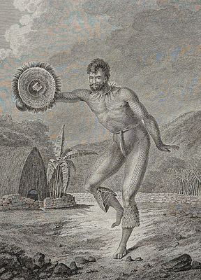 Captain Cook, Folio - A Man of the Sandwich Islands, Dancing (Hawaii). This fascinating folio 