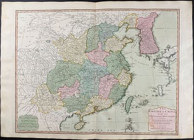 Laurie & Whittle - Map of China [The Empire of China, with its principal Divisions]. This 