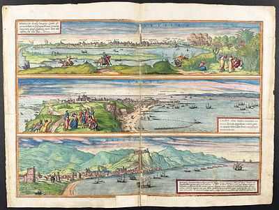 Braun & Hogenberg, pub. 1575 - View of Sevilla, Spain. This extraordinary engraving is from 