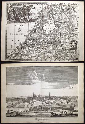 De La Croix - 5 Engravings of Netherlands & Belgium (Amsterdam, Antwerp, Utrecht). Included in 