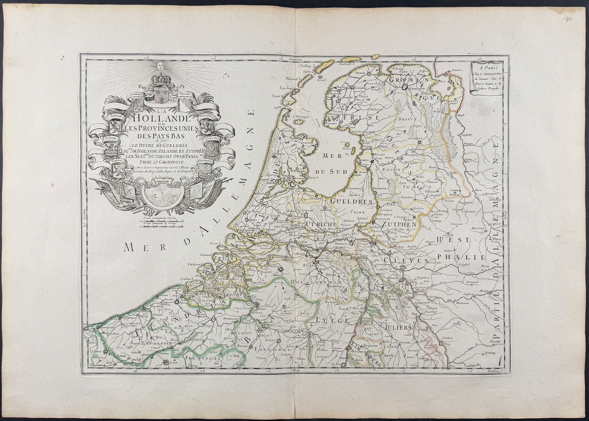 De Fer - Map of the Dutch Republic (Netherlands, Belgium)