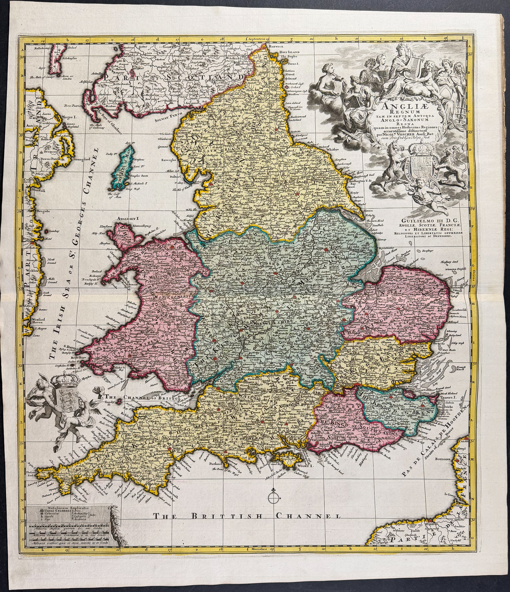 Visscher - Map of England