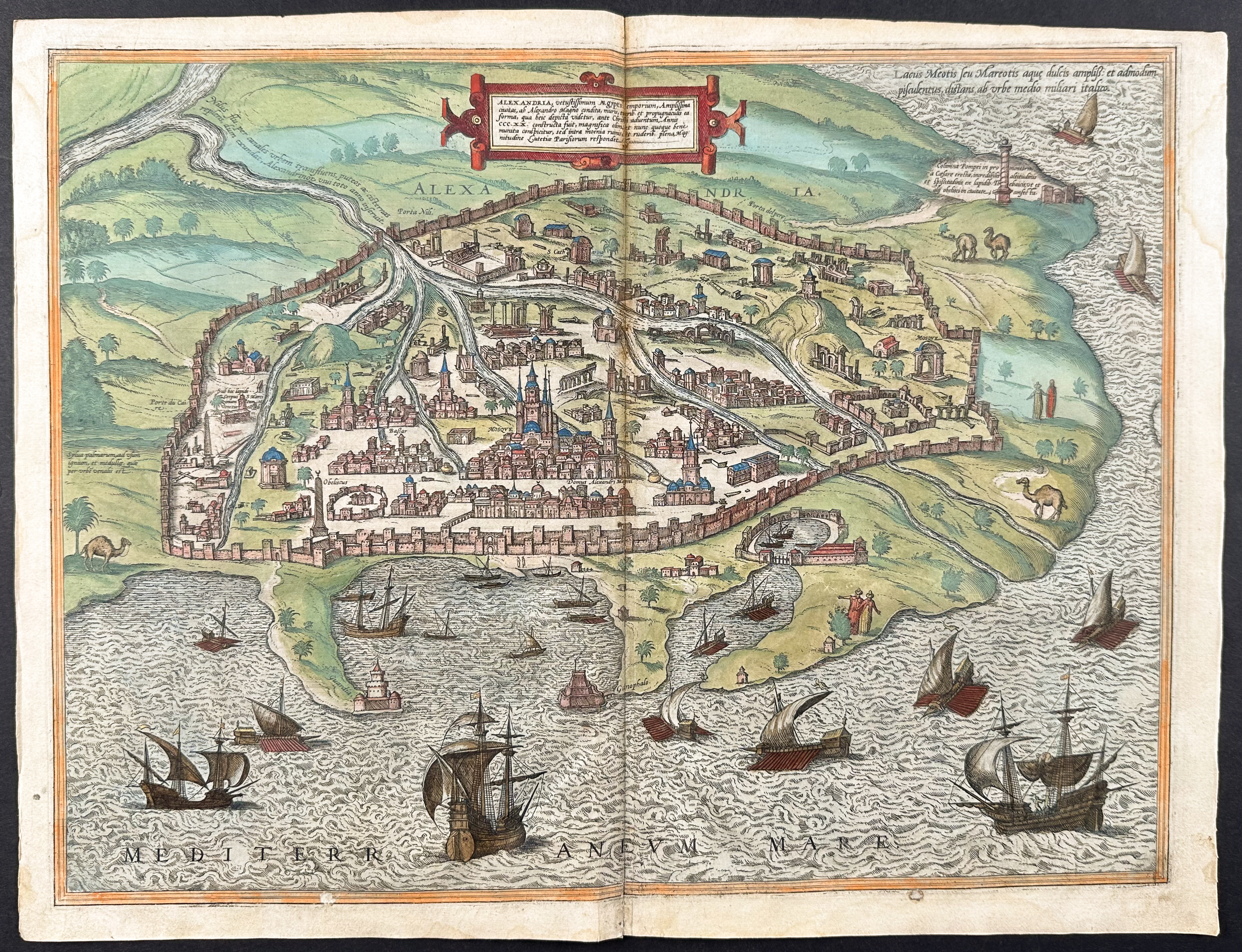 Braun & Hogenberg, pub. 1575 - View of Alexandria, Egypt