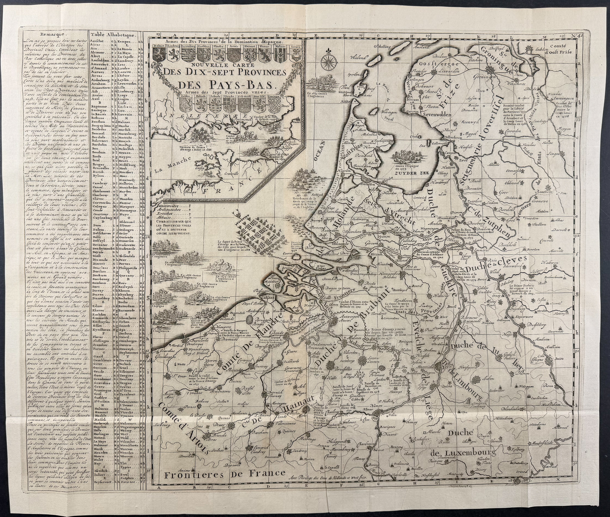Chatelain - Map of the 17 Provinces of the Netherlands