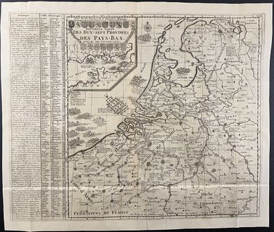 Chatelain - Map of the 17 Provinces of the Netherlands. This historic engraving is from Henri 