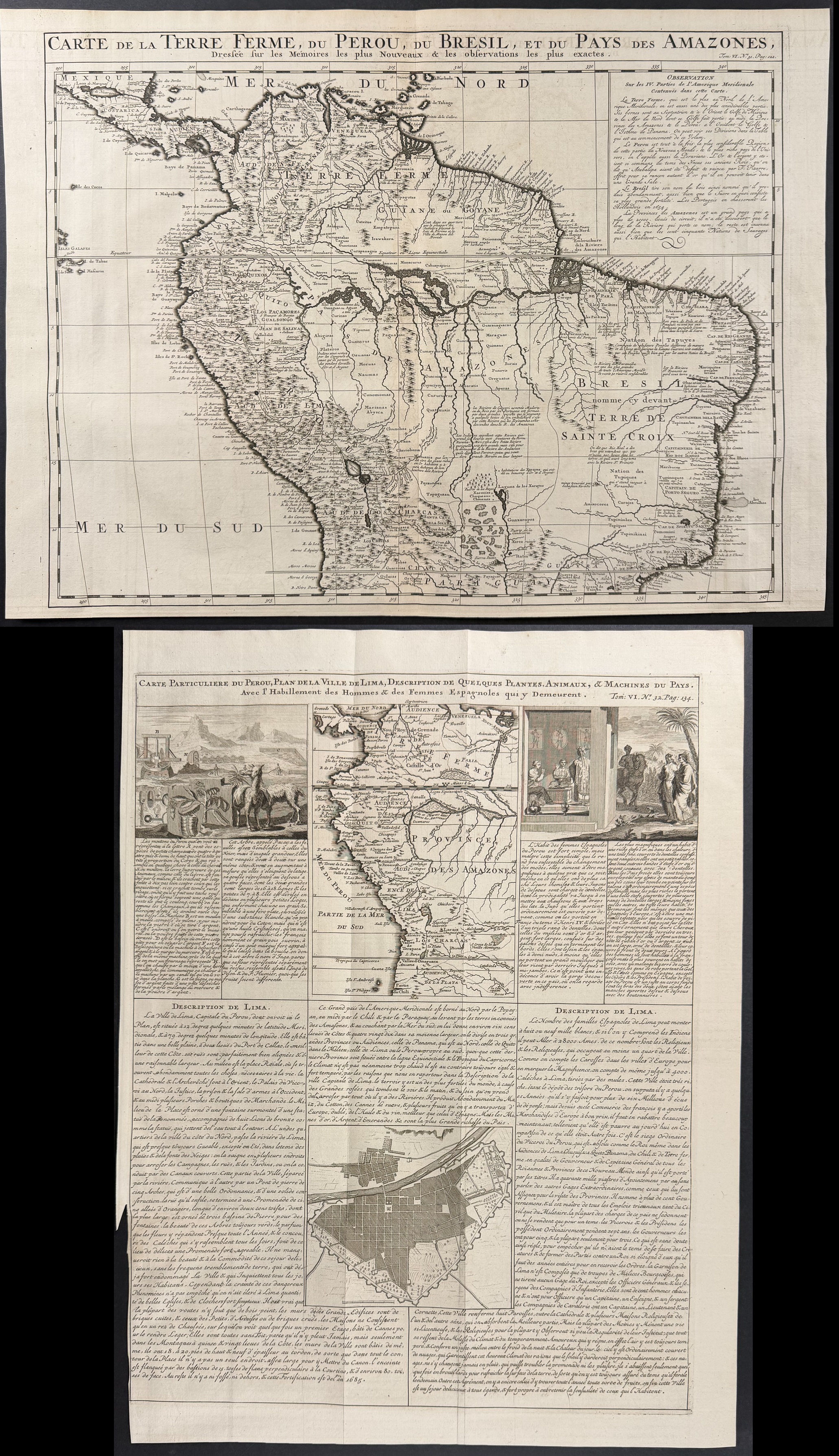 Chatelain - Pair of Engravings of South America