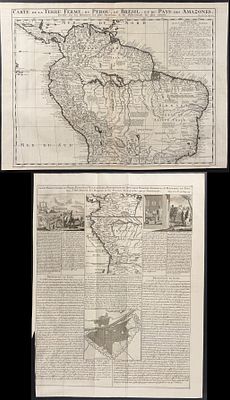 Chatelain - Pair of Engravings of South America. Included in this lot: Map of Northern South 