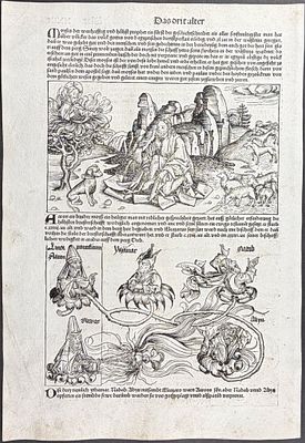 Schedel, pub. 1493 - Moses & the Burning Bush, Religious & Historic Figures. This important and 