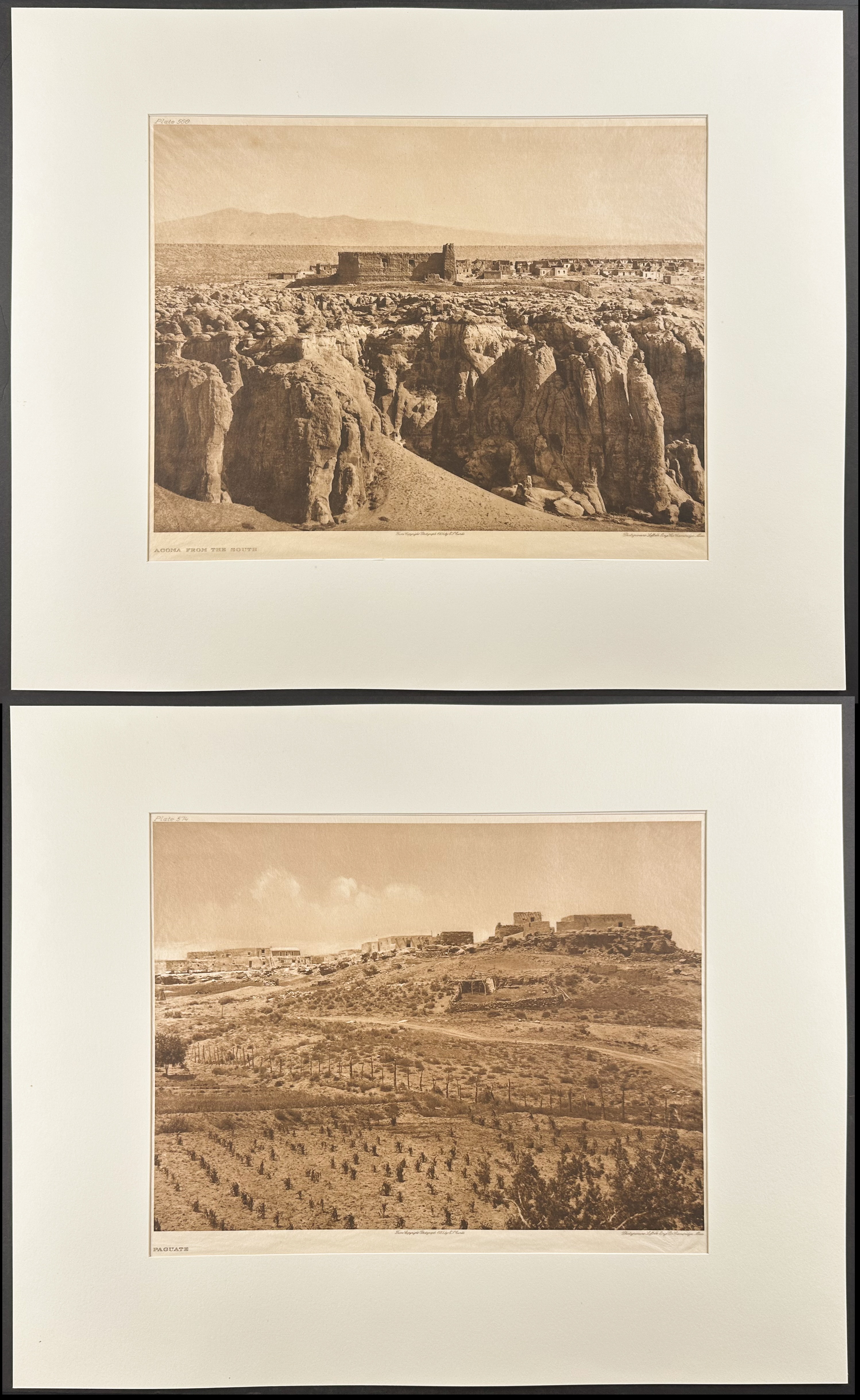 Edward Curtis, Folio - Pair of Native American Photogravures