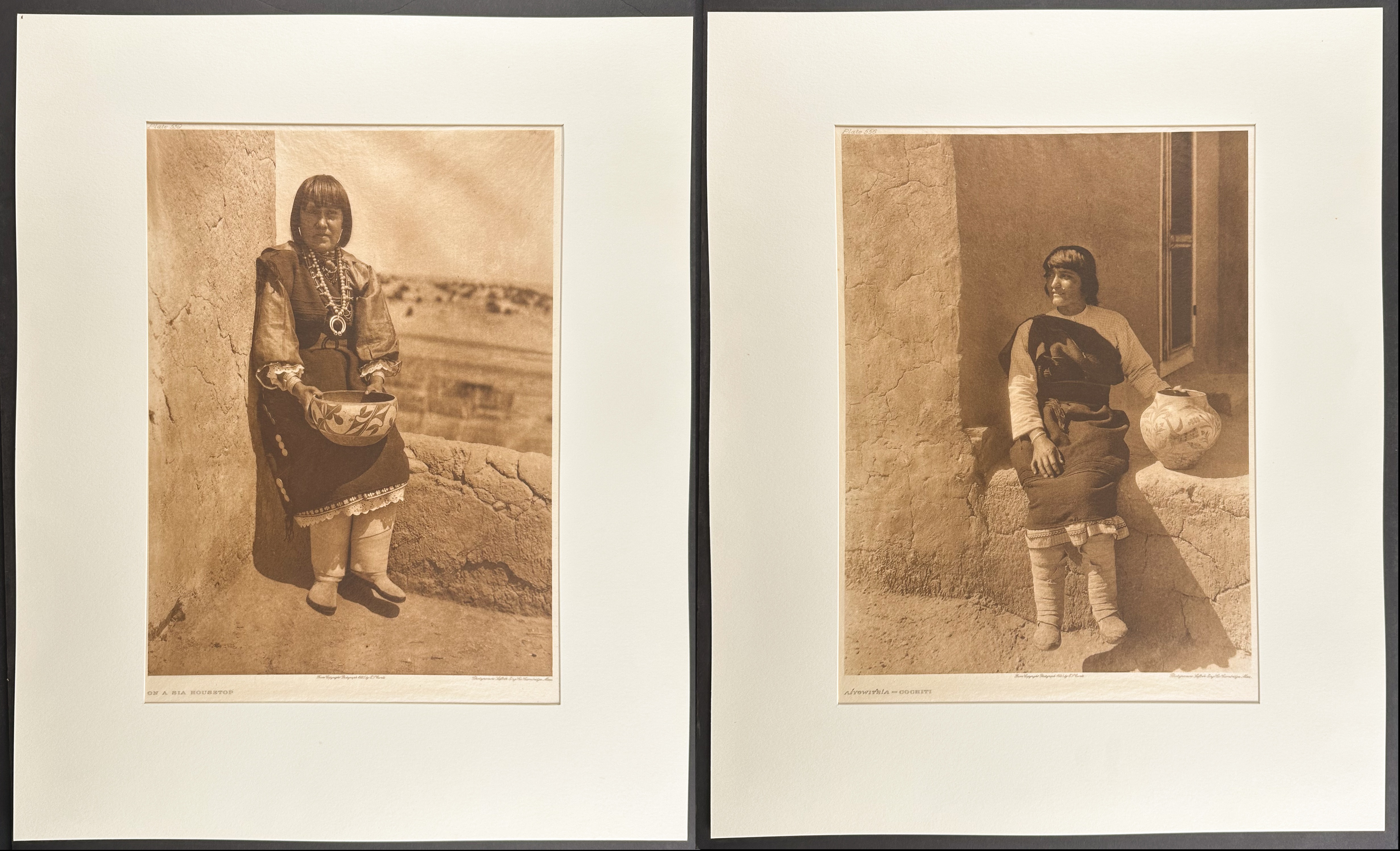 Edward Curtis, Folio - Pair of Native American Photogravures